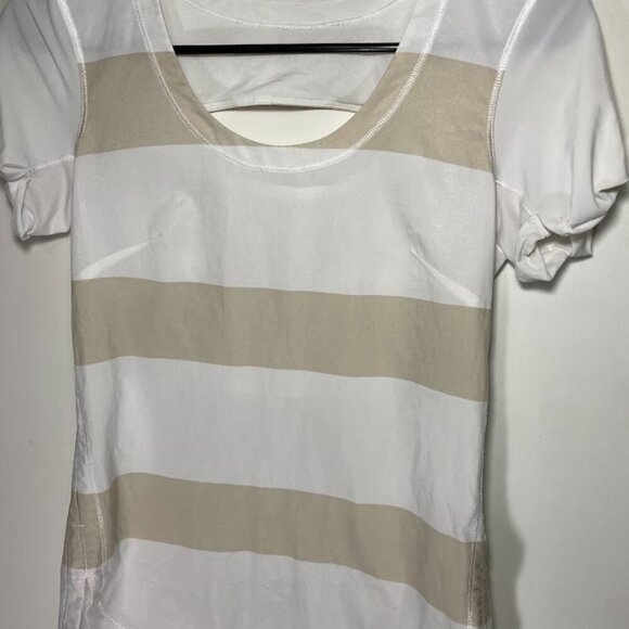 Lululemon Lightened Up Short Sleeve Stroll Striped Printed Top - Picture 3 of 5